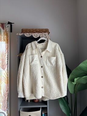 derek heart fleece shirt jacket